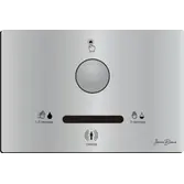 Клавиша комбинированного смыва INOX PRO (Инокс про) IBERICA BLANCA 240 х 160 мм, матовая сталь, нержавеющая сталь